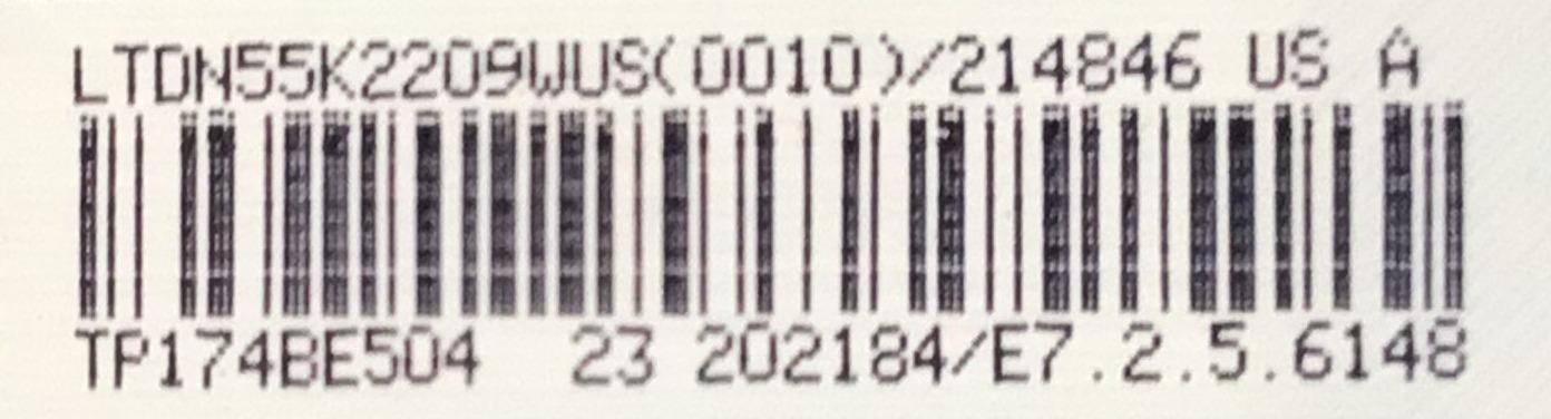 MAIN PARA TV SHARP / NUMERO DE PARTE 214846 / RASG7.820.6400/ROH / 202184 / LTDN55K2209WUS / MODELO LC-55LE653U - Imagen 2